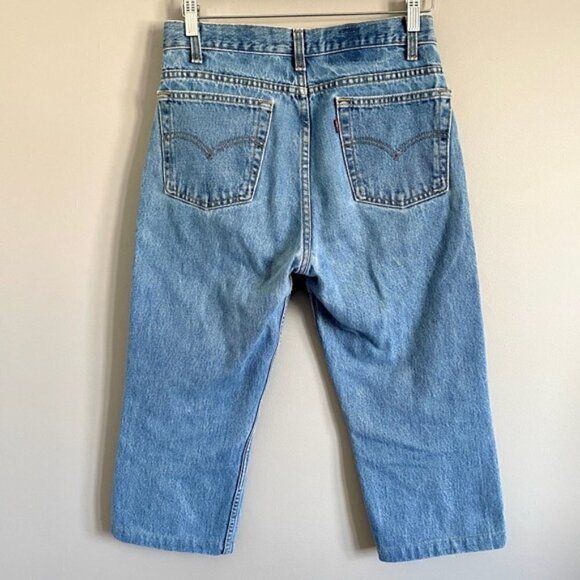 Levi’s Cotton Mid/High-Rise Straight Leg Cropped Culottes Capri Length Jeans 28” - Picture 3 of 8